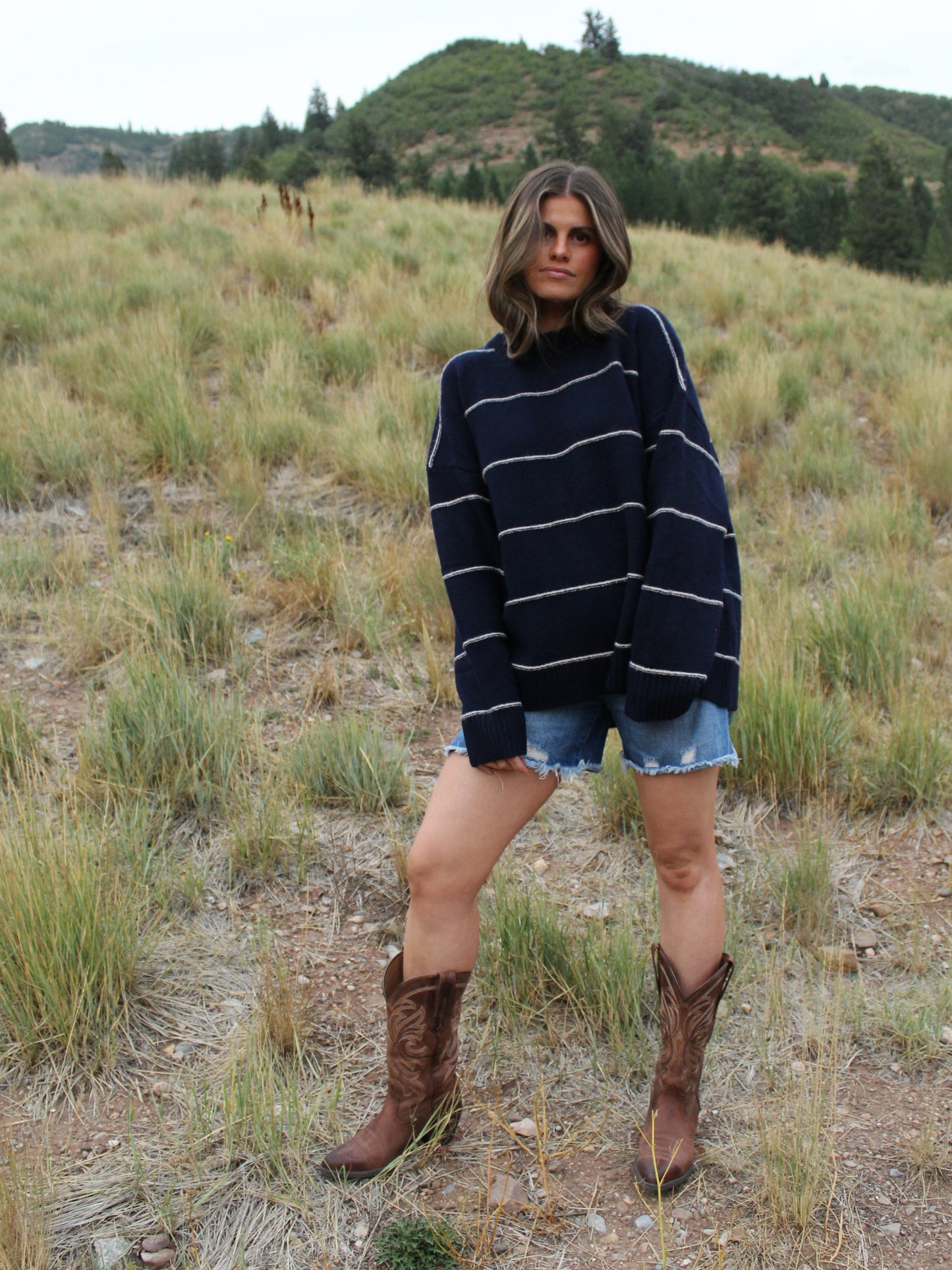 Cool and Cozy Striped Sweater Top