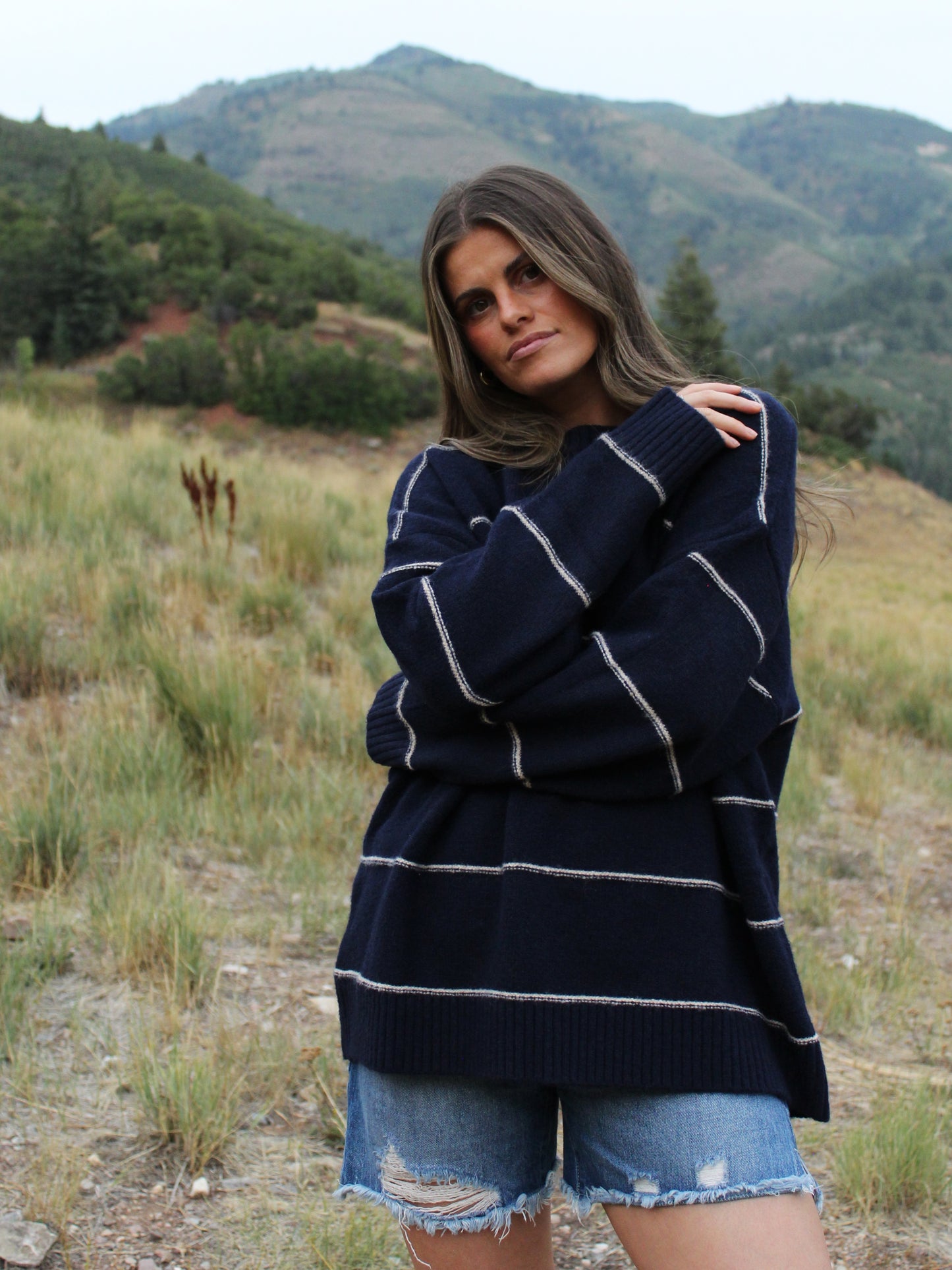 Cool and Cozy Striped Sweater Top