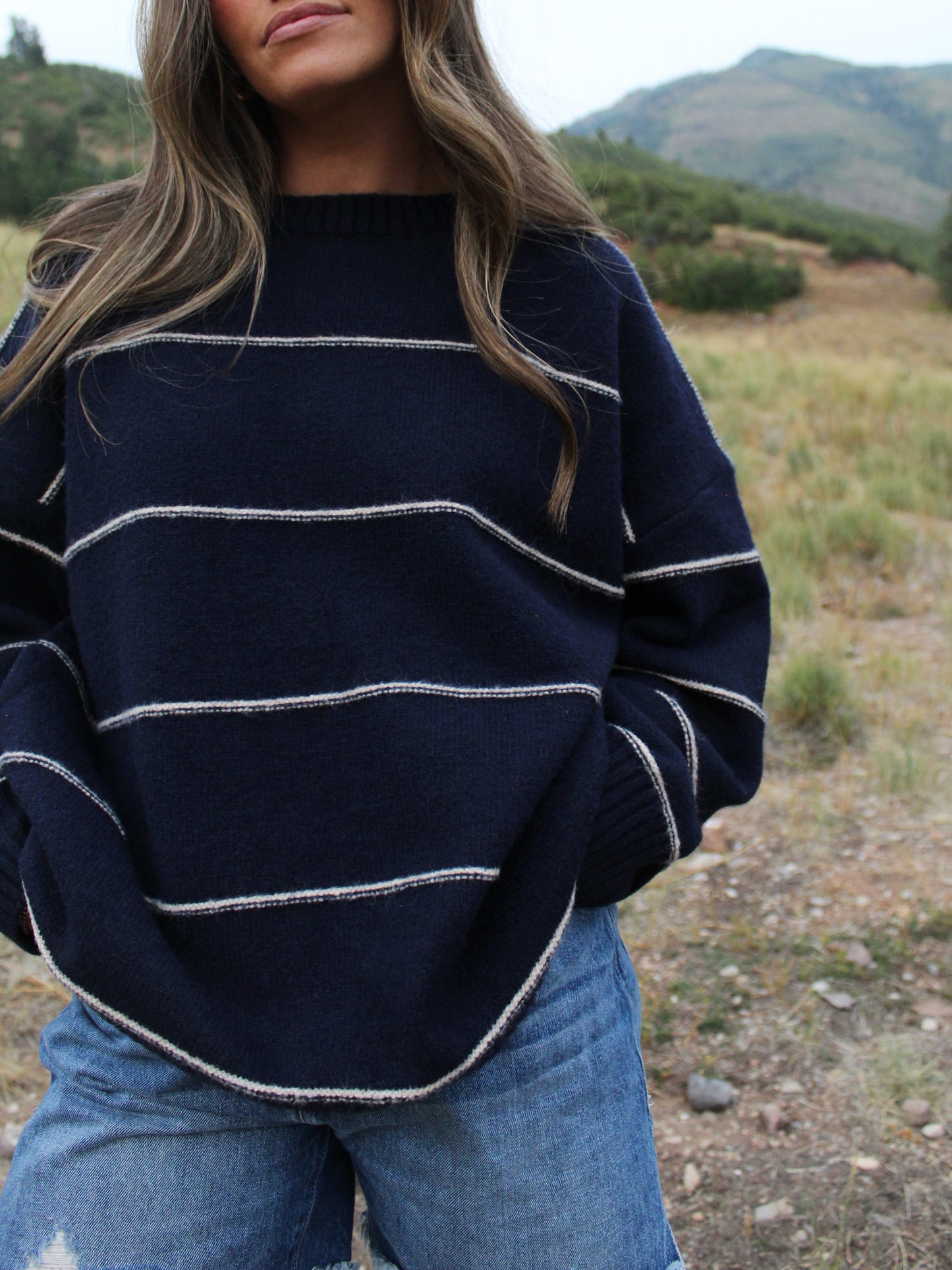 Cool and Cozy Striped Sweater Top