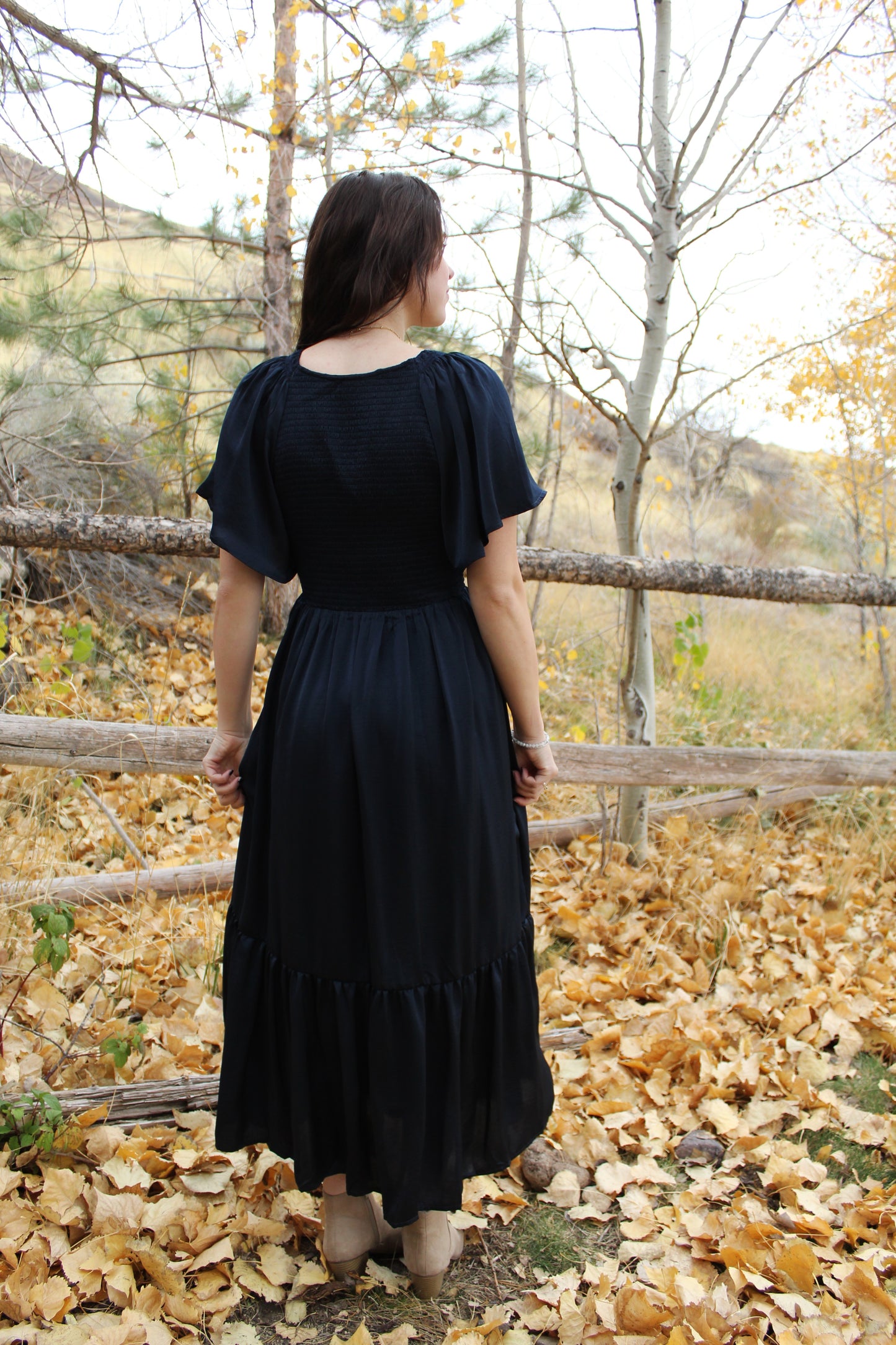 Meet Me at Midnight Satin Midi Dress