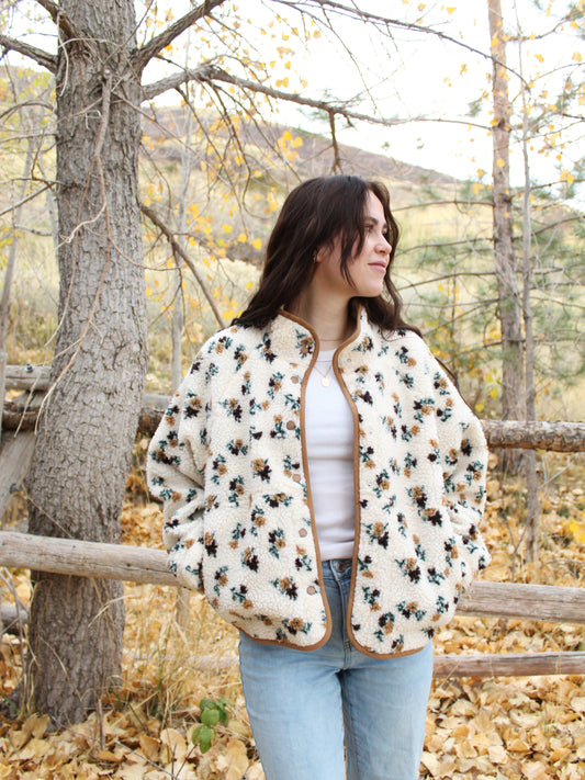 I'm Yours Floral Fleece Jacket