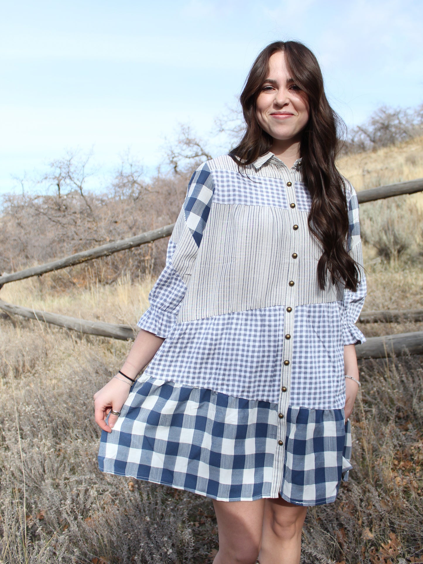 The Kalin Dress in Blue