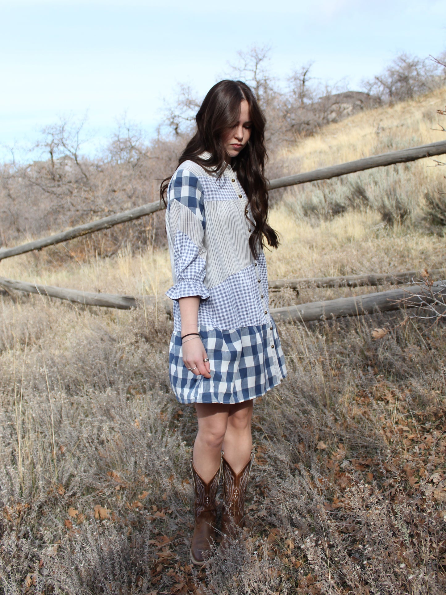 The Kalin Dress in Blue