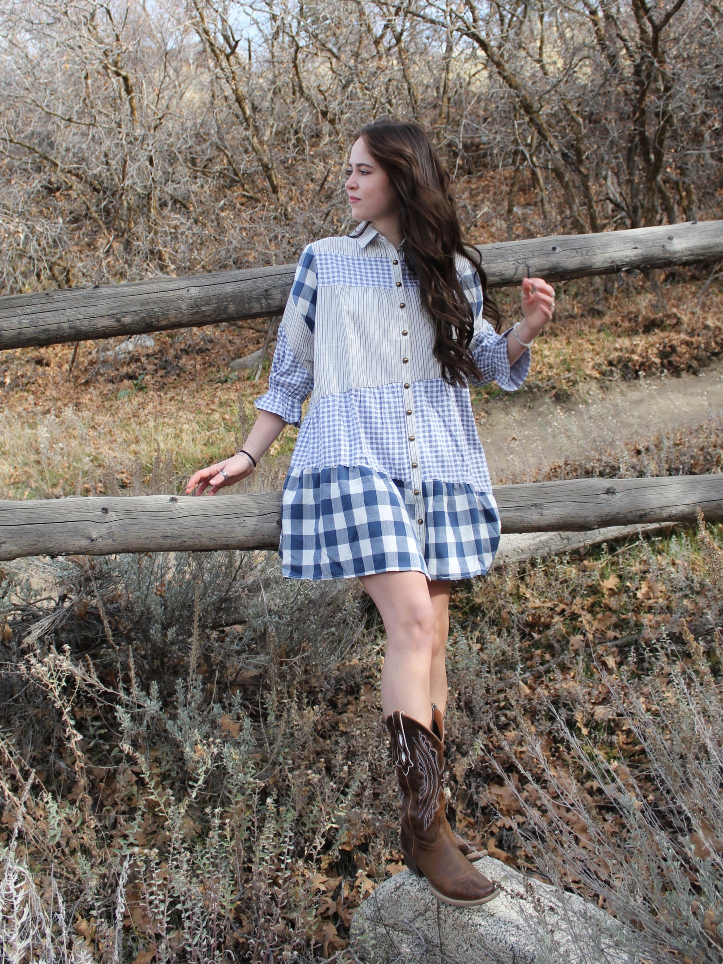 The Kalin Dress in Blue