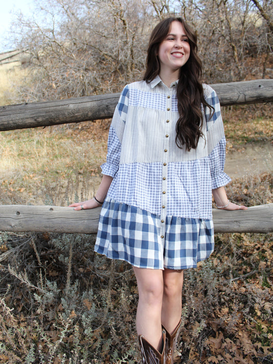 The Kalin Dress in Blue