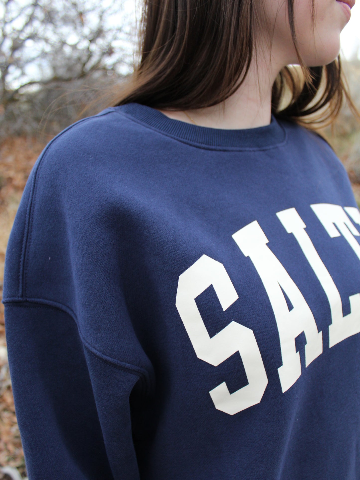 'SALTY' Graphic Sweatshirt in Navy