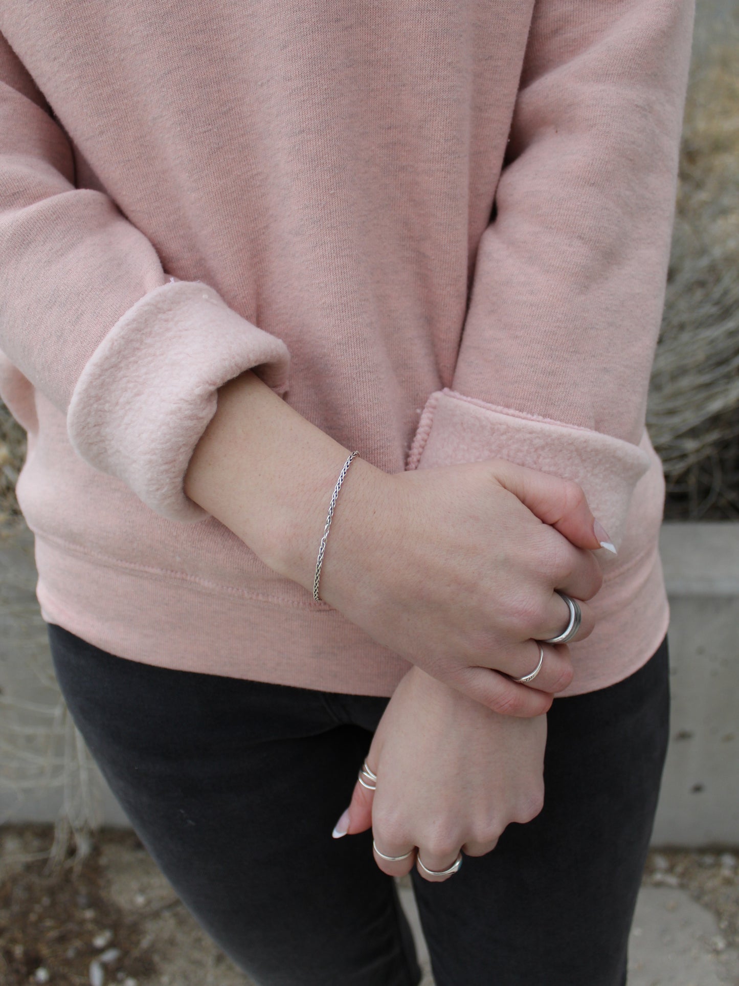'always cold." Graphic Sweatshirt in Heathered Rose